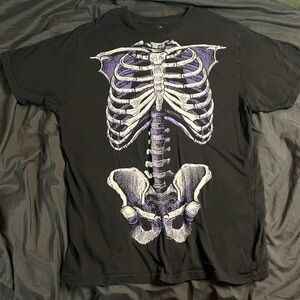 Black Skeleton Graphic T-Shirt